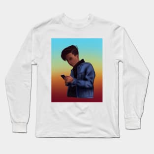 portrait of an EmoBoy Long Sleeve T-Shirt